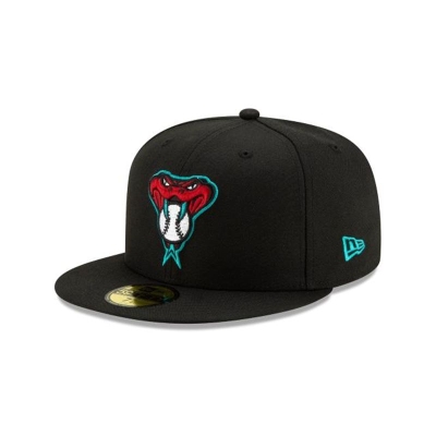 Black Arizona Diamondbacks Hat - New Era MLB Authentic Collection Alt 59FIFTY Fitted Caps USA9765234